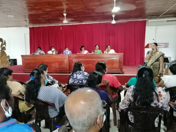Conducting Homagama Samurdhi divisional organization meeting (2022-10-10)