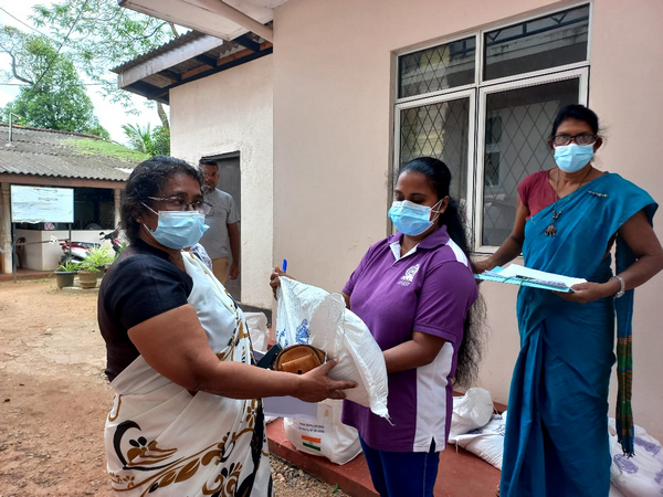 A donation of rice for elderly and disabled homes in Homagama