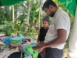 A business follow-up field inspection at Homagama