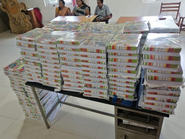 Homagama "Samurdhi Praja Moola Sisu Power Social Care" exercise books for school children (2023)